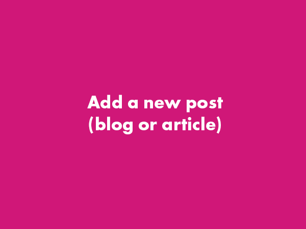 Add a New Post (blog or article) – WordPress Gutenberg