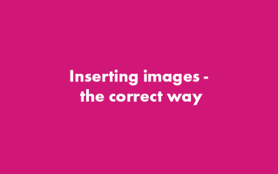 Inserting Images the Correct Way – WordPress Gutenberg